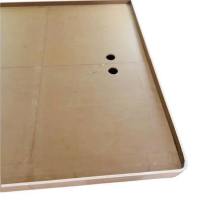 SARATOGA SPRINGS PICK UP - Vintage Postmodern 1980’s King Size Peachy Pink Laminate Floating Platform Bed Frame