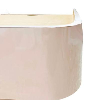 SARATOGA SPRINGS PICK UP - Vintage Postmodern 1980’s King Size Peachy Pink Laminate Floating Platform Bed Frame
