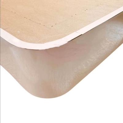 SARATOGA SPRINGS PICK UP - Vintage Postmodern 1980’s King Size Peachy Pink Laminate Floating Platform Bed Frame