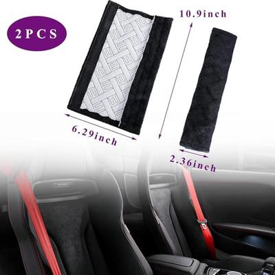 2-Pack Black Car Seat Belt Pads Cover - Soft Comfortable Safe Belt Shoulder Strap Covers Harness Pad Helps Protect Your Neck and...