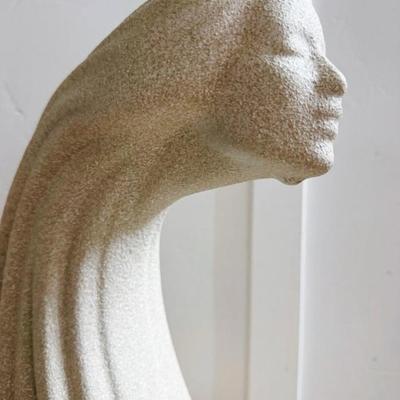 Vintage 1980’s Art Deco Large “Woman In The Wind” Iconic Ceramic Statue Postmodern