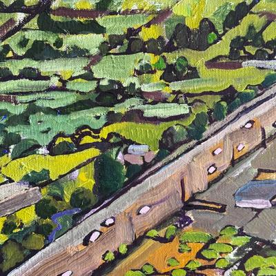 Cityscape Framed Painting by Ursula Gullow (D-DZ)