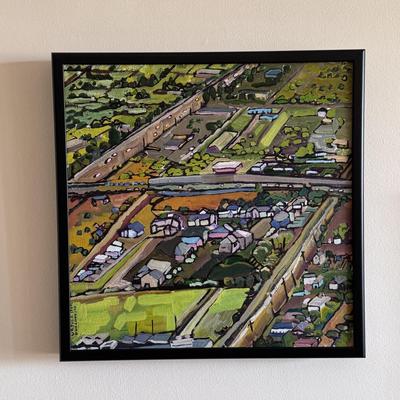 Cityscape Framed Painting by Ursula Gullow (D-DZ)