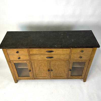 Sale Photo Thumbnail #142: Top is made of Marble, see picture
Measurements:
60" Width, 17.5", Depth, 39" Height