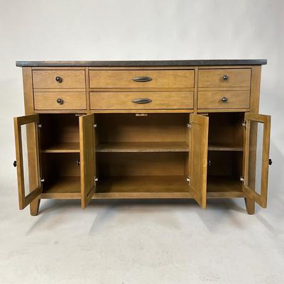 Sale Photo Thumbnail #146: Top is made of Marble, see picture
Measurements:
60" Width, 17.5", Depth, 39" Height