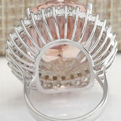 Faceted Pink Morganite Cocktail Ring