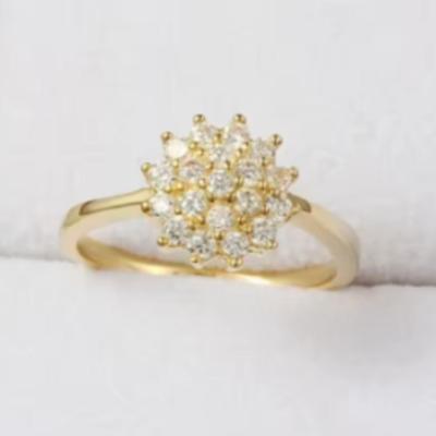 14k Diamond Floral Setting Ring