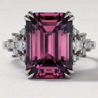 Radient Garnet Vintage Silver Ring
