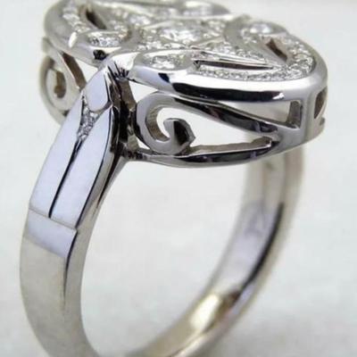 MOISSANITE OLD EDWARDIAN RING