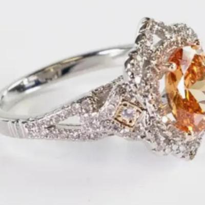Aurora Citrine & Crystal Ring