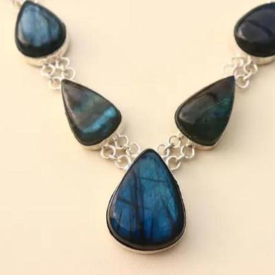 Natural Labradorite Stone Necklace