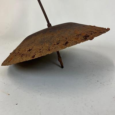 Sale Photo Thumbnail #148: Measurements:
46" Height, 24" Width base
31" Catfish Length 
Base is lightly rusted from being buried in the ground 
Value $300-$400

Base was outside, underside has rusted
