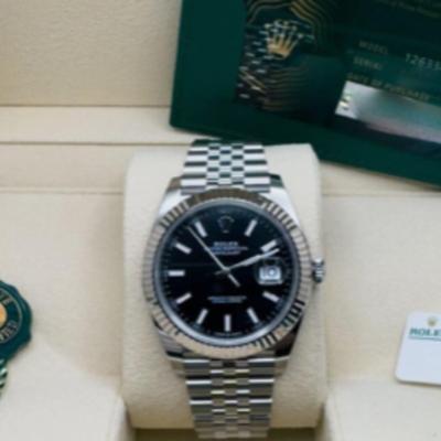 ROLEX DATEJUST BLACK INDEX JUBILEE 126334 41mm