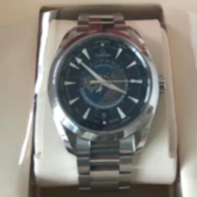 2022 Omega Seamaster Aqua Terra Worldtimer Steel Blue Dial