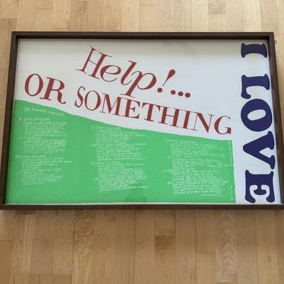 “Help!…Or Something” Signed Corita Kent Print (D-BM)