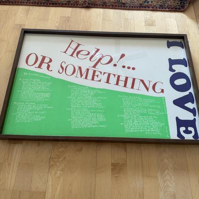 “Help!…Or Something” Signed Corita Kent Print (D-BM)