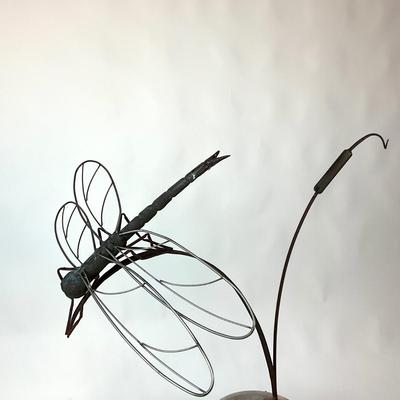 Sale Photo Thumbnail #166: Made out of copper & wrought iron
(Pot not included)

Measurements:
total 38" Height 
Dragonfly 32" Width, 22" Length
Estimated Value $200-$300