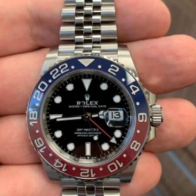 Rolex GMT-Master II 40mm Pepsi Stainless Steel Jubilee Bracelet