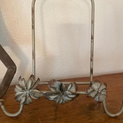 Metal decor including wrench, bracket and picture frame
