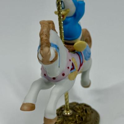 DEWY DUCK Disney Character’s Carousel Horse Figure The New England Collectors Society Limited Edition