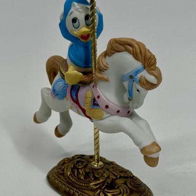 DEWY DUCK Disney Character’s Carousel Horse Figure The New England Collectors Society Limited Edition