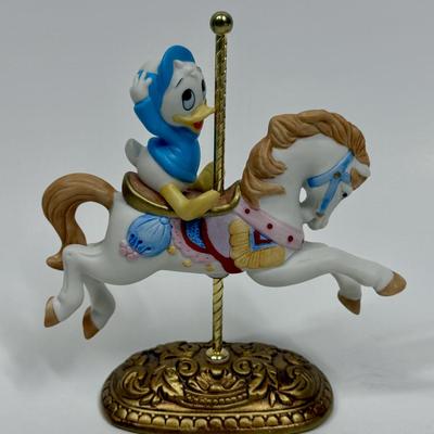 DEWY DUCK Disney Character’s Carousel Horse Figure The New England Collectors Society Limited Edition