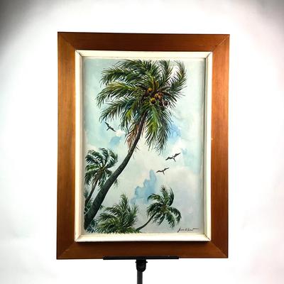Sale Photo Thumbnail #185: Measurements:
33.5" Height, 25.5" Width-framed

Palms in the wind Columbia