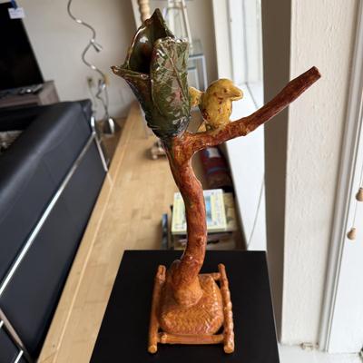 Changstrom Bird on a Branch Sculpture with Stand (D-BM)