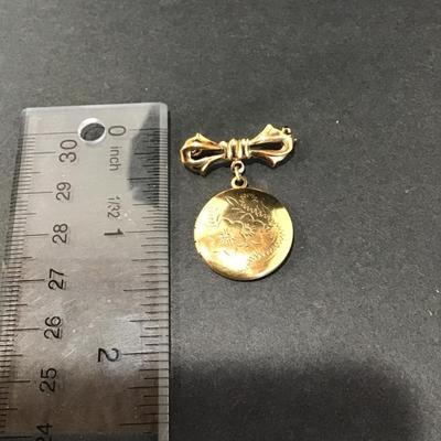 Vintage locket brooch