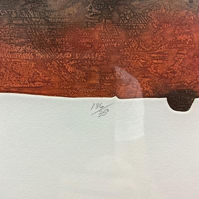Sale Photo Thumbnail #209: etching  of a decoy carved by John Williams, Cedar Island, VA
Limited Edition #136/350
matted in a wooden frame
Condition to age is very good 
Artwork measures 22" x 30"
Framed artwork measures: 35" width, 25" height