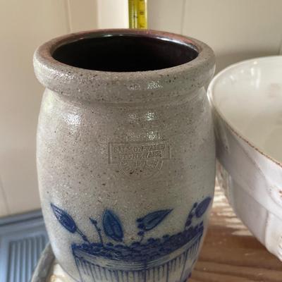 Stoneware jar and bowl