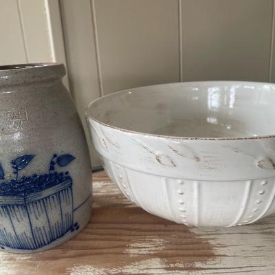 Stoneware jar and bowl