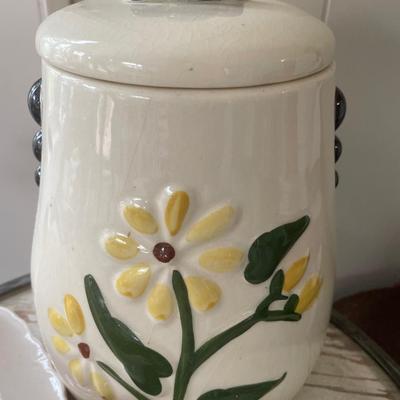 Flower canister, rolling pin and vase