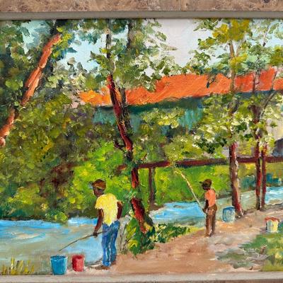 Framed Original Oil Painting by Juanita Overbey Courtney
