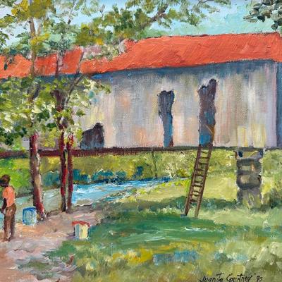 Framed Original Oil Painting by Juanita Overbey Courtney