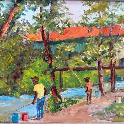 Framed Original Oil Painting by Juanita Overbey Courtney
