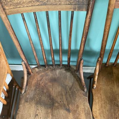 2 vintage wood chairs