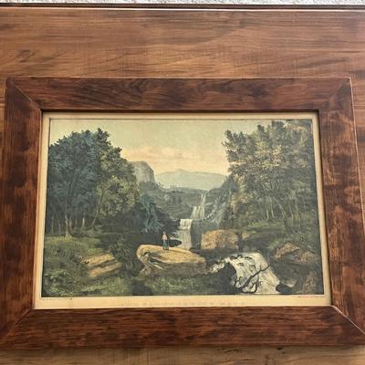 Currier And Ives Roadside mill offset print