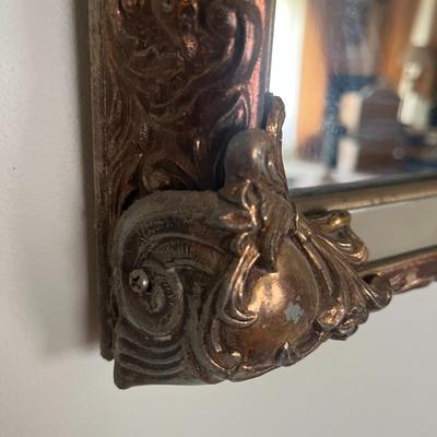 Wall Mirror with Ornate Gold Frame