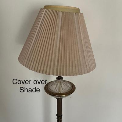 Brass and Glass Floor Lamp