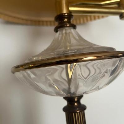 Brass and Glass Floor Lamp