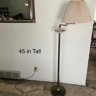Brass and Glass Floor Lamp