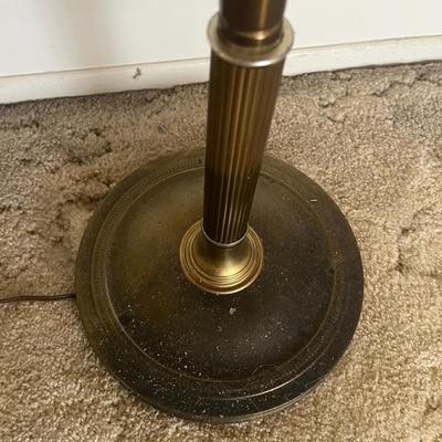 Brass and Glass Floor Lamp