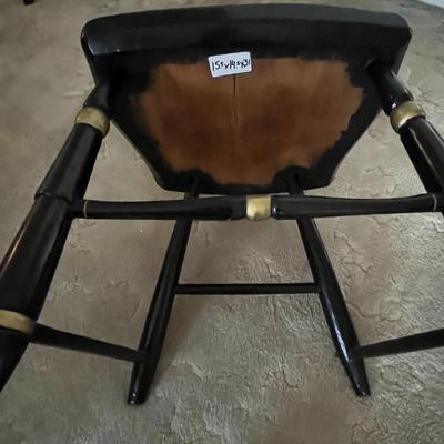 Hand-Painted Black Wood Chair