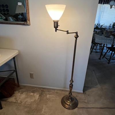 Brass Swing Arm Floor Lamp