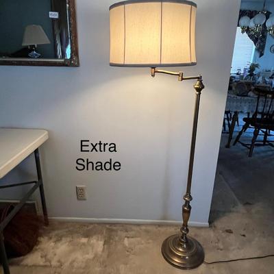 Brass Swing Arm Floor Lamp