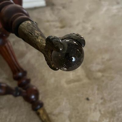 Vintage Wood Clawfoot Piano Stool