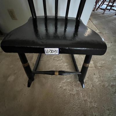 Vintage Black Wood Rocking Chair ‘A’