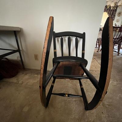 Vintage Black Wood Rocking Chair ‘A’