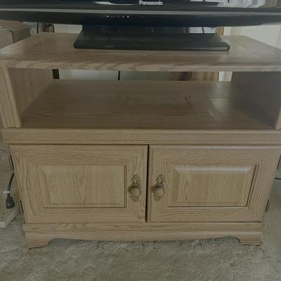 Wood TV Stand with Cabinet